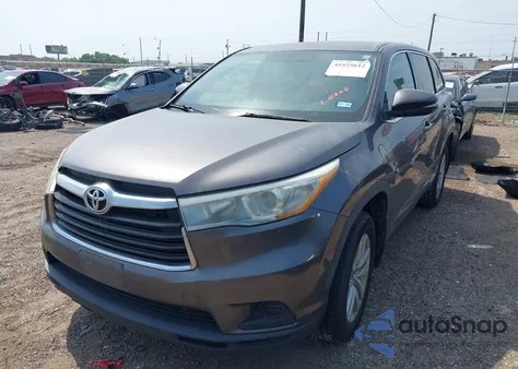 2016 Toyota Highlander Le V6 from USA, damaged, VIN 5TDZKRFH0GS177710